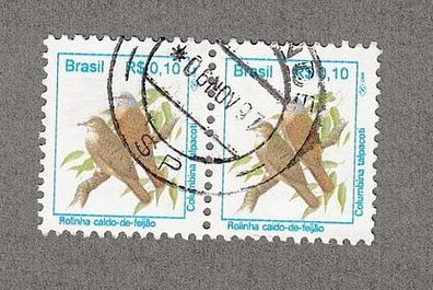 Motiv Brasilien - Vögel - Rosttäubchen ( Columbina talpacoti )- Paar gestempelt