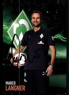 Marco Langner Werder Bremen 2013-14 Autogrammkarte + A 63024
