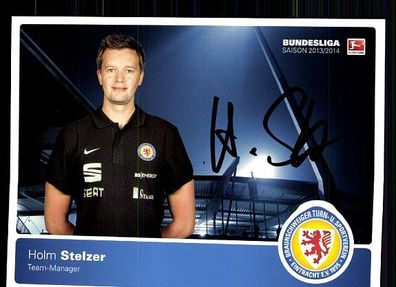 Holm Stelzer Eintracht Braunschweig 2013-14 Autogrammkarte + A 63062