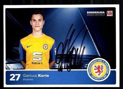 Gianluca Korte Eintracht Braunschweig 2013-14 Autogrammkarte + A 63056