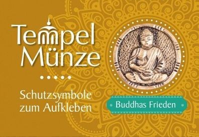 Berk Esoterik ZW-810-G Tempelmünze Schutzsymbol zum Aufkleben Messing Buddha