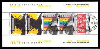 1986 Niederlande Block 29 MiNr. 1307-09 Rundstempel Ersttag