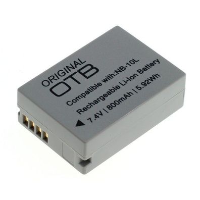 OTB - Ersatzakku kompatibel zu Canon NB-10L - 7,4 Volt 800mAh Li-Ion
