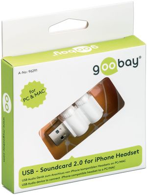 USB 2.0 Soundkarte für iPhone Headsetzum Anschluss von iPhone kompatiblen ...