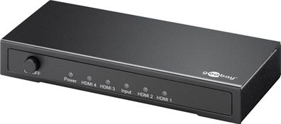 goobay - HDMI Splitter, 1 Eingang / 4 Ausgänge (Full HD) - verteilt ein HDMI Signa...