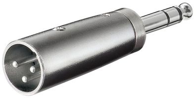 XLR Adapter; AUX Klinke 6,35 mm stereo Stecker zu XLR Stecker