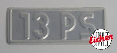 Alu PS-Schild 7x2,5cm