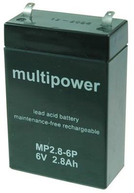 Multipower - MP2.8-6 - 6 Volt 2800mAh Pb