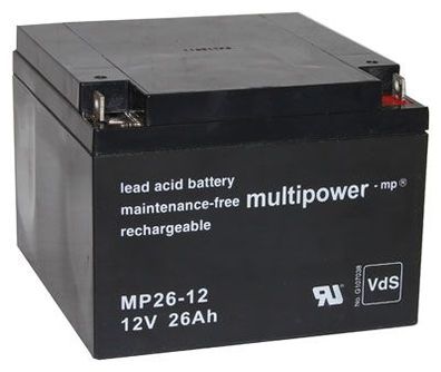 Multipower - MP26-12 - 12 Volt 26Ah Pb