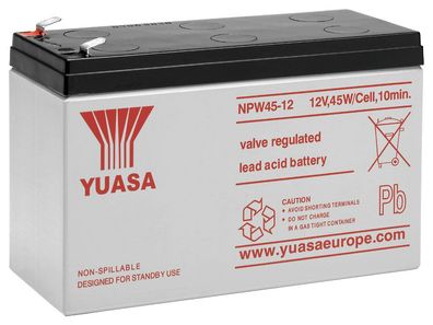 Yuasa - NPW45-12 - 12 Volt 8500mAh Pb - Faston 6,35mm