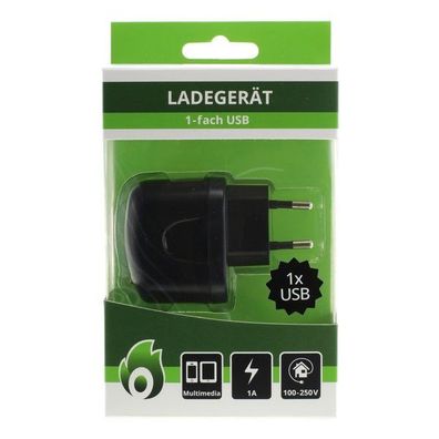 OTB - Ladeadapter USB - 1A - schwarz - Retailverpackung
