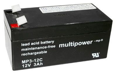 Multipower - MP3-12C - 12 Volt 3Ah Pb