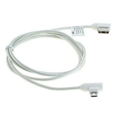 OTB - Datenkabel Micro-USB - Nylonmantel / 90 Grad Stecker / braided / L Shape - ...