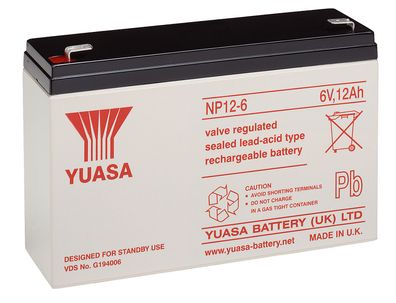 Yuasa - NP12-6 - 6 Volt 12000mAh Pb