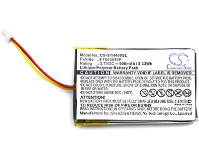 Ersatzakku - CS-STH400SL - Stealth 400 / FT603048P - 3,7 Volt 900mAh Li-Ion