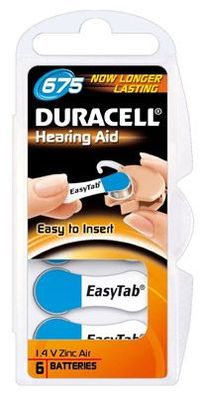 Duracell - Hörgerätebatterie Activair / Hearing Aid / 675 - 1,45 Volt Zinc Air - ...