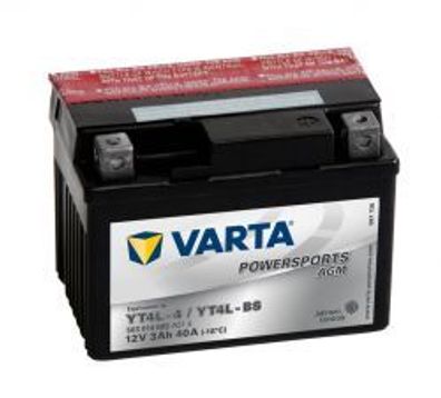 Varta - Powersports AGM - YT4L-4 / YT4L-BS - 12 Volt 3000mAh Pb