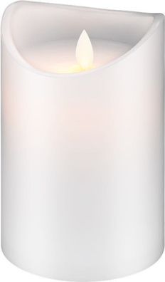 goobay - LED Echtwachs-Kerze weiß, 10x15 cm - wunderschöne und sichere Lichtlösung...