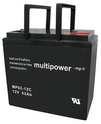 Multipower - MP62-12C - 12 Volt 62Ah Pb