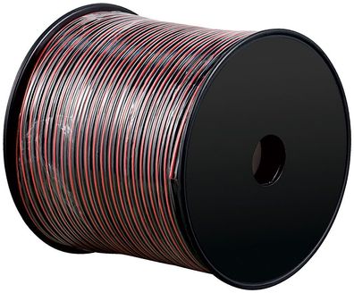 Lautsprecherkabel rot/ schwarz CCA100 m Spule, Querschnitt 2 x 4,0 mm²