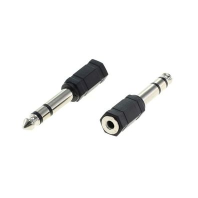 OTB - 3,5mm auf 6,35mm Klinkenadapter Stereo (Buchse auf Stecker) - 2 Stück