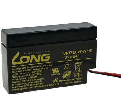 Long - WP0.8-12S - 12 Volt 800mAh Pb - JST-Stecker