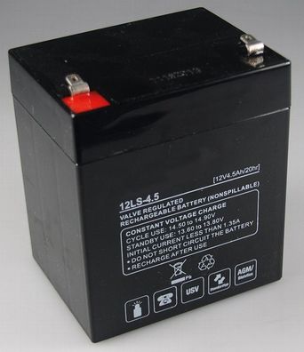 Q-Batteries - 12LS-4.5 - 12 Volt 4500mAh Pb