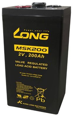 Long - MSK200 - 2 Volt 200Ah Pb