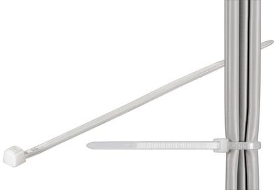 Kabelbinder, wetterfester Nylon, transparent100 mm, 2,5 mm