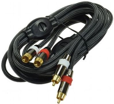 Premium Cinch-Kabel Stereo 2m für analoge Stereo Audio-Verbindung