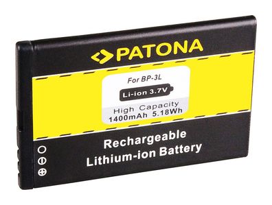 Patona - Ersatzakku - Nokia BP-3L / 603 / Lumia 510 - 3,7 Volt 1400mAh Li-Ion