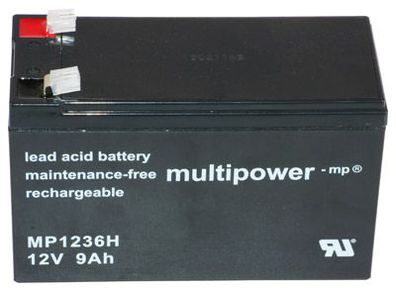Multipower - MP1236H - 12 Volt 9000mAh Pb