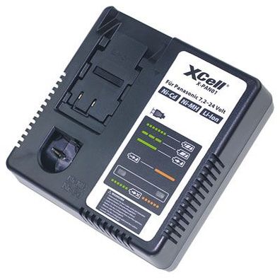 XCell - Ersatzladegerät für Panasonic 7,2 Volt - 24 Volt Ni-CD / Ni-MH / Li-Ion Akkus