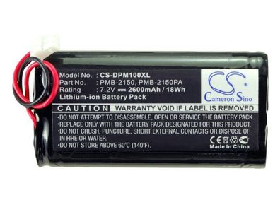 Ersatzakku - CS-DPM100XL - DAM PMB-2150 / PM100-BMB - 7,2 Volt 2600mAh Li-Ion