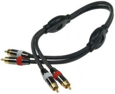 Premium Cinch-Kabel Stereo 1m für analoge Stereo Audio-Verbindung