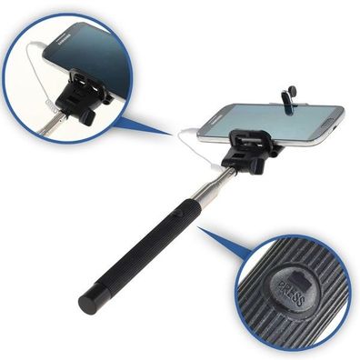 OTB - Selfie Stick / Monopod ausziehbar mit Auslöseknopf für Smartphones