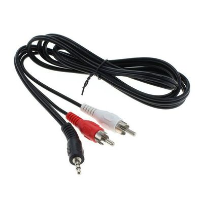 Audio-Video-Kabel 3,5mm Stecker > 2x Cinchstecker 1,5m