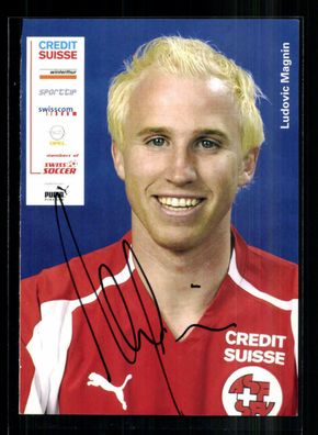 Ludovic Magnin Autogrammkarte Schweizer Nationalmannschaft 2004 Original