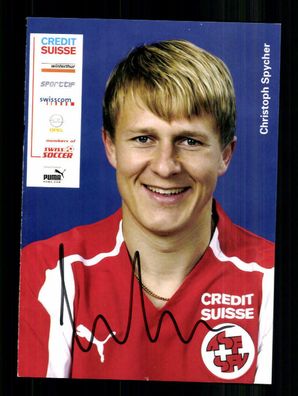 Christoph Spycher Autogrammkarte Schweizer Nationalmannschaft 2004 Original