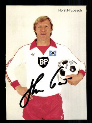 Horst Hrubesch Autogrammkarte Hamburger SV 1980-81 Original Signiert + 2