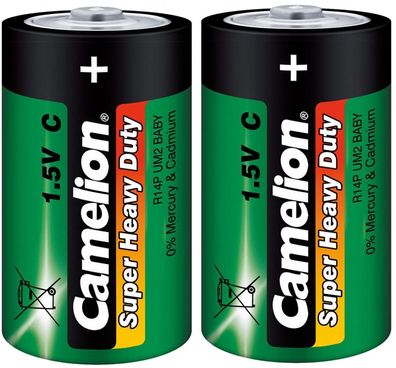 Camelion - Batterien - C (Baby) / R14 - 1,5 Volt 2500mAh Zink-Mangandioxid - 2er Pack