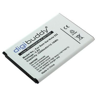 digibuddy - Ersatzakku kompatibel zu Samsung Galaxy Note 3 GT-N9005 - 3,7 Volt ...
