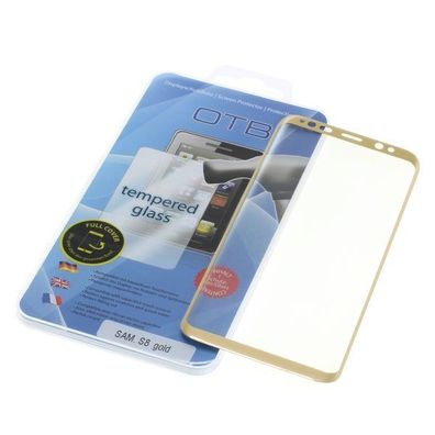 OTB - Displayschutzglas Full Cover 3D passend für Samsung Galaxy S8 - gold