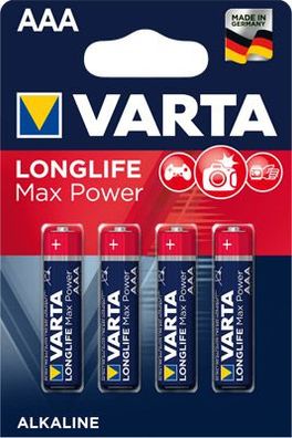 Varta - Longlife Max Power 4703 - LR03 / AAA (Micro) - 1,5 Volt AlMn - 4er Blister
