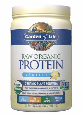 Garden of Life, Raw Organic Protein, Vanille, 620g