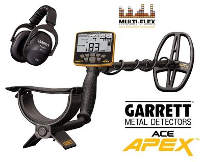 Garrett Ace Apex metaaldetector Multi-Flex Suchgerät mit MS-3 Z-Lynk Kopfhörer