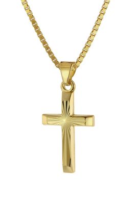 trendor Schmuck Halskette mit Kreuz für Kinder Gold 333/8 Karat 39520
