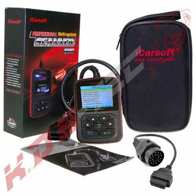iCarsoft i910 + OBD-1 20 Pin Adapter Scanner für BMW Diagnose Motor ABS Airbag