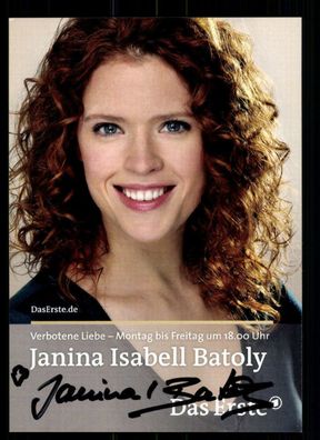Janina Isabell Batoly Verbotene Liebe Autogrammkarte Original ## BC 45468