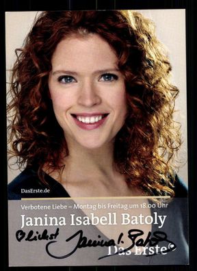 Janina Isabell Batoly Verbotene Liebe Autogrammkarte Original ## BC 45467
